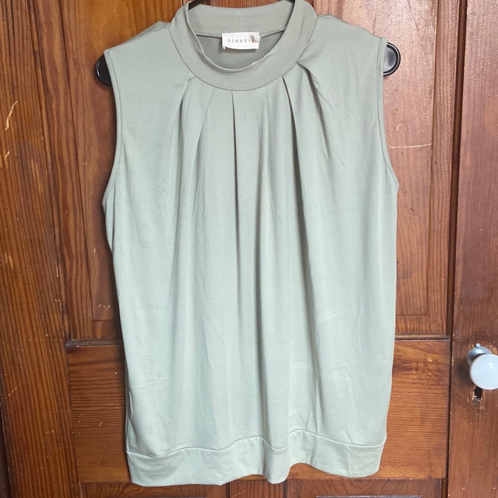 Sage green blouse size large